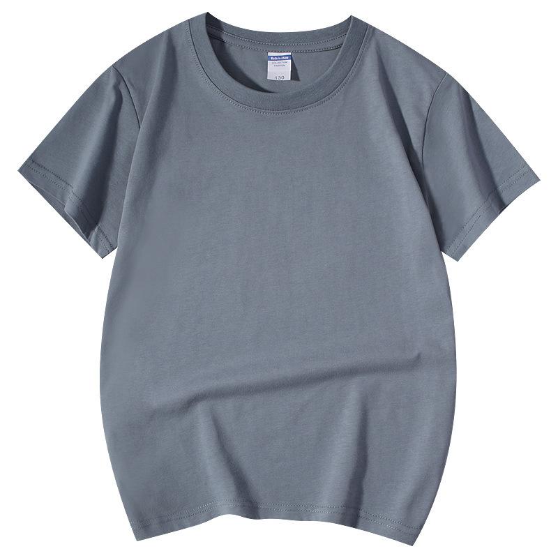 Baumwolle kinder rundhals t-shirt mittleren und großen kinder zuckerwatte farbe halbe hülse