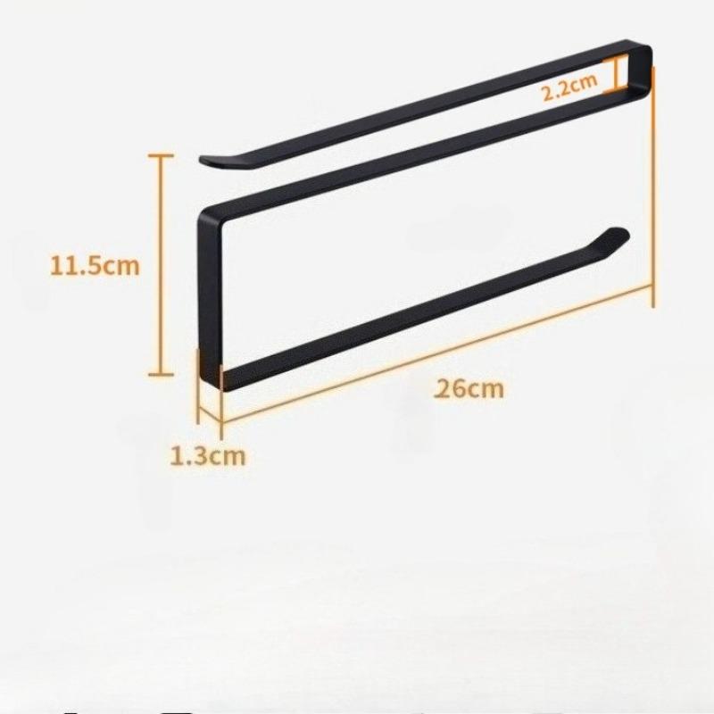 Paper Roll Holder  No Punching Storage Rack for Home, Towel Rack Cling Film Storage Rack Bathroom Hanging Shelf Kitchen Tissue Accessories