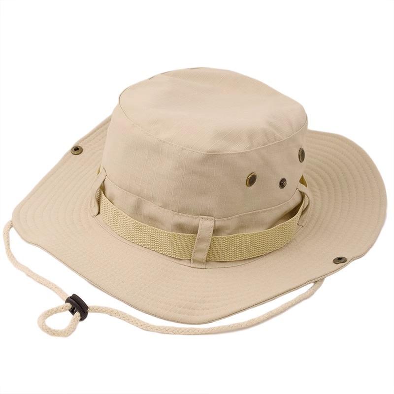Men's Benny Hat Big Eaves Hat Round Edge Hat Double Sided Plaid Mountaineering Outdoor Fisherman Hat Beige Sun Hat Women