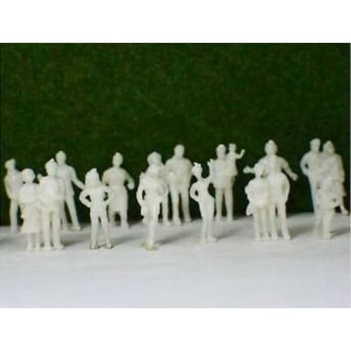 [No-Brand Product] Perfect for this set of 100 unpainted humanoid random white railway and architecture models, 1:200 scale (approximately 10mm)