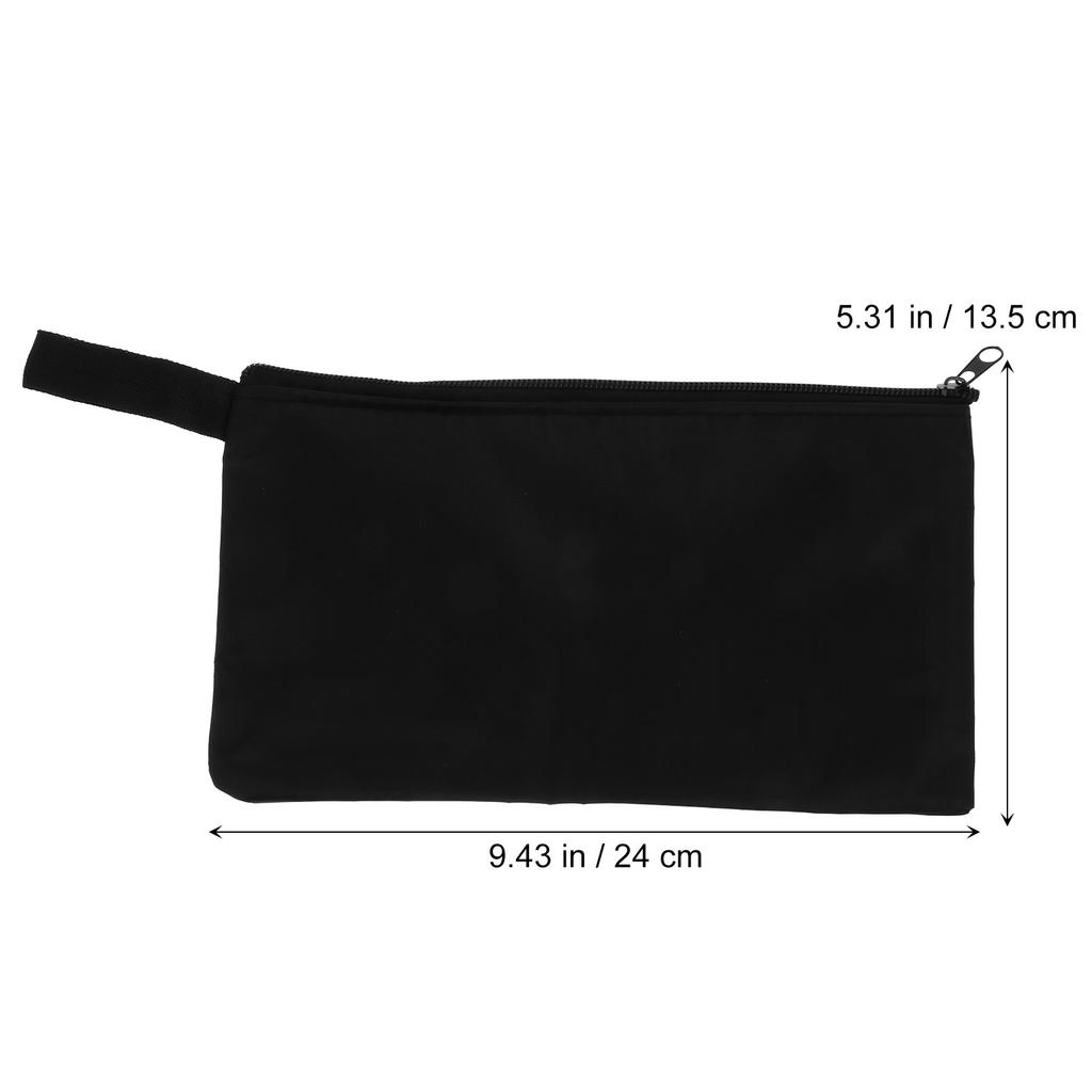 3Pcs Black Oxford Cloth Tool Bag Waterproof Heavy Duty Large Capacity Tools Pouch Zipper Closure Portable Toolkit for Daily Use