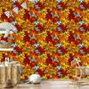 Stained Glass Wallpaper Red and Gold for Living Room and Bedroom 50x1000