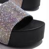 Sandali con zeppa da donna con plateau, scarpe da spiaggia bohémien, pantofole