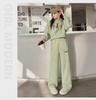 Girls' Spring/Autumn Letter Casual Hooded Sweatshirt & Trousers Set - Internet Celebrity Style Two-Piece Suit
