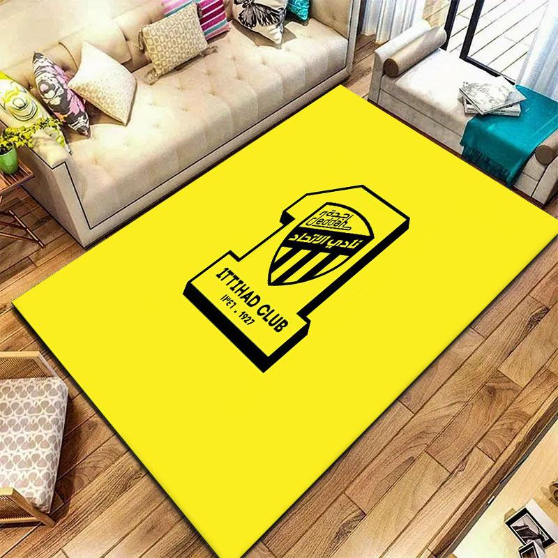 Al-Ittihad FC Carpet Rug for Living Room Bedroom Home Sofa Decoration,Kids play Non-slip Floor Mat