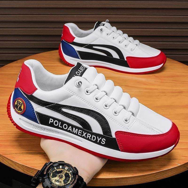 

Spring and autumn men s casual shoes breathable, non-slip and wear-resistant sports shoes mesh low-top trendy white shoes soft-soled running shoes 39