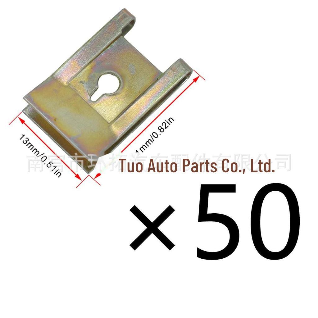 Zestaw 40/60 sztuk czarnych sześciokątnych podkładek mocujących do samochodu, ocynkowanych na czarno