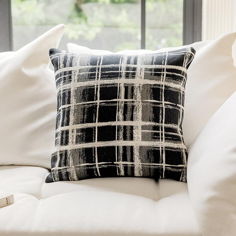45X45CM Black and White Throw Pillow Cover Living Room Jacquard Cushion Cover Nordic Decor Home Decorative Pillowcase 2025 New