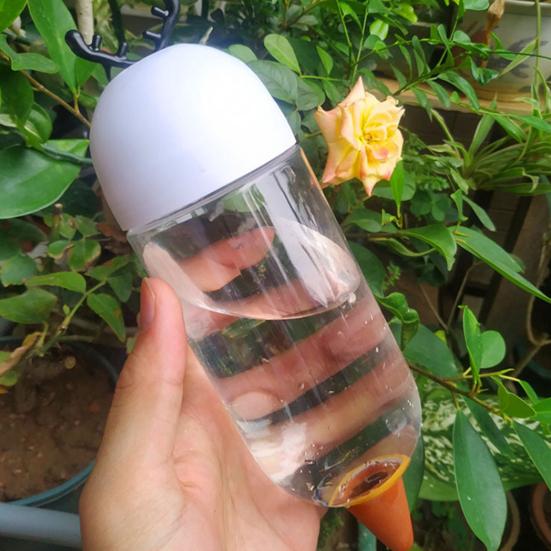 Automatic Watering Bulb Self-watering Terracotta Spike with Clear Bottle Drip Irrigation Tool Flower Watering Device for Houseplants Outdoor Plants