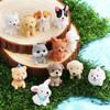 12PCS Dog Miniature Figurines Miniature Terrarium Crafts Realistic Animals Dogs for Fairy Garden Accessories