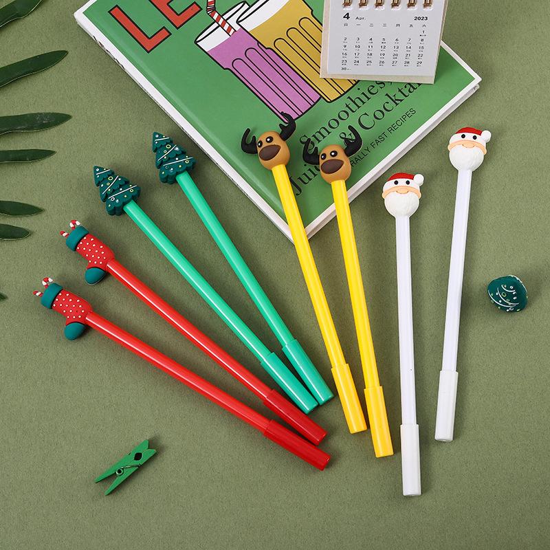 24Pcs Cartoon Christmas Tree Reindeer Santa Claus Pens,Perfect for Christmas Party Favors Goodie Bag Stuffer Gifts,School Office Supplies