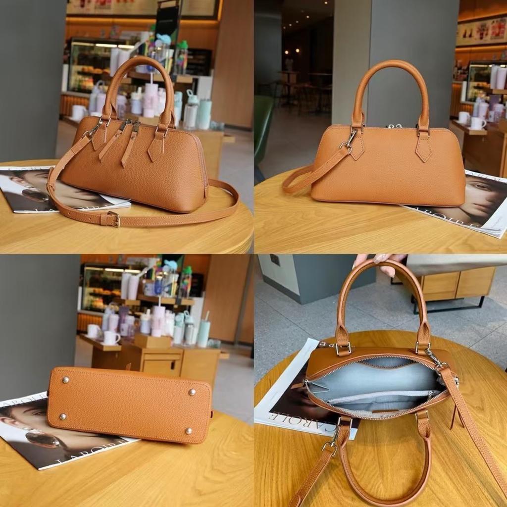 Boston horizontal shoulder cowhide synthetic leather [TOENCOUNTER] 2-way bag, bag, ladies' handbag, bag, elegant, leather, leather, bag, 55185-BLACK