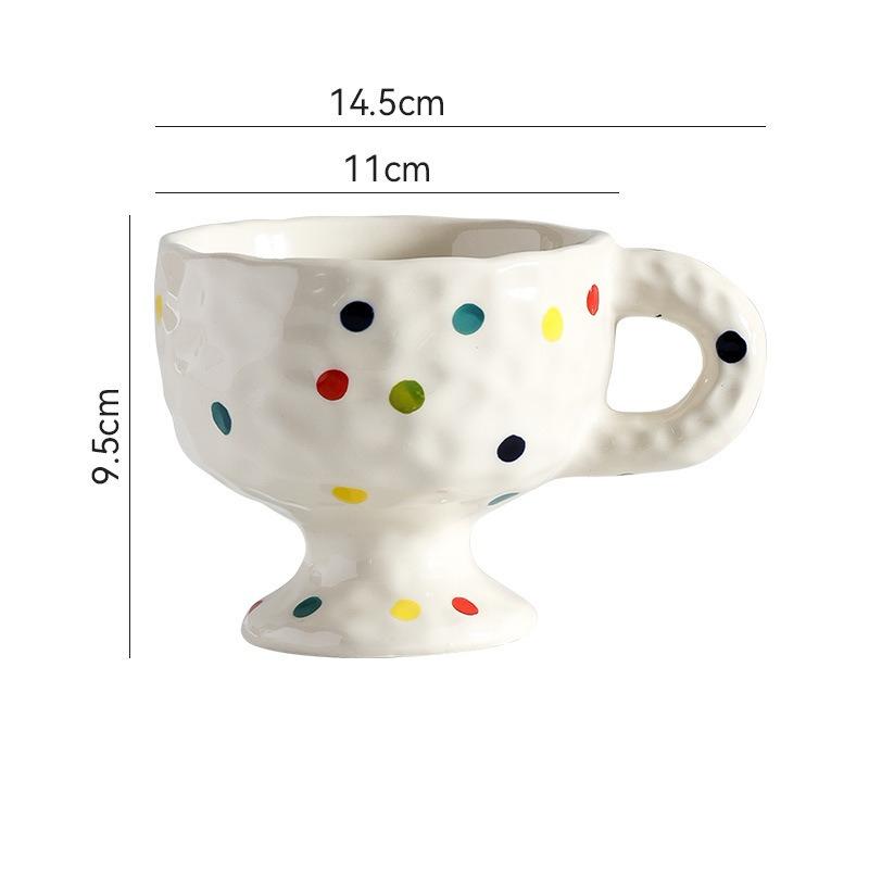 1PC Ceramic Mug Simple Style Afternoon Tea Coffee Water Cup Handle Creative Decoration Personalized Household Items