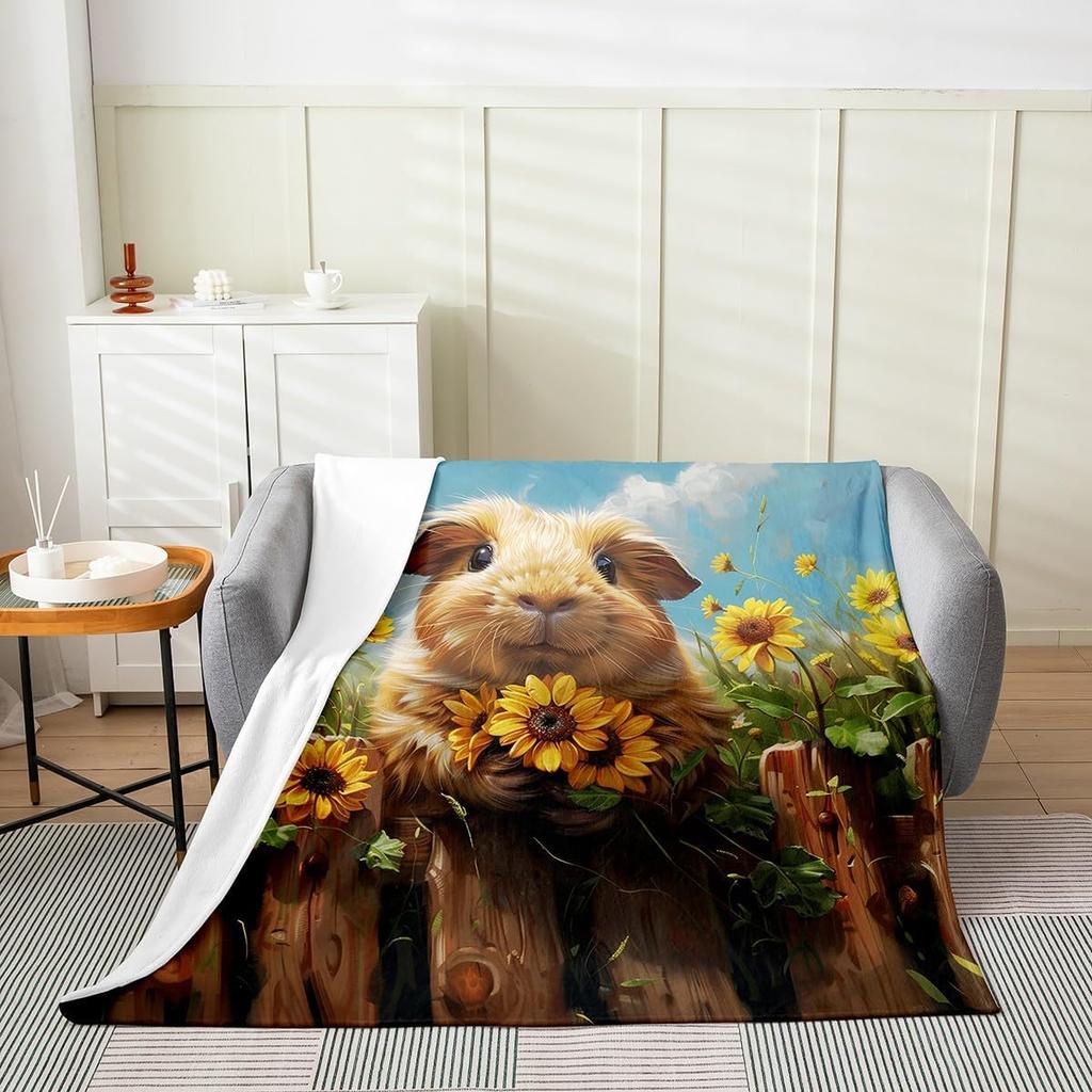 Stars Print Throw Blanket Cute Star Pattern Soft Breathable Fleece Blanket Watercolor Geometric Fuzzy Blanket for Sofa Bed Couch