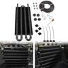 4 Row Transmission Oil Cooler Kit with Tube and Hose Mounting Kit Aluminium Alloy Radiator Tube and Fin Cooler Kit