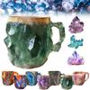 Multi-Colored Household Water Cup Natural Resin Crystal Decorative Mugs  Home Decoration