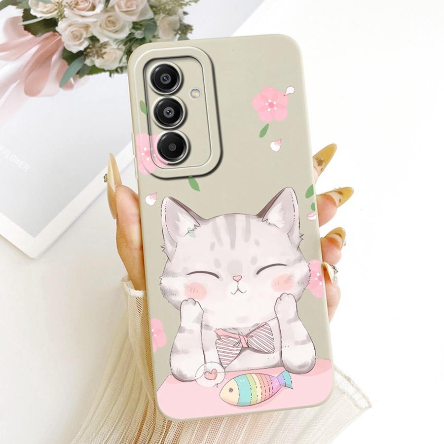 For Samsung Galaxy A17 5G Case SM-A176B Soft Matte Camera Protective Bow flower Phone Case For SamsungA17 A 17 5G Cover Coque