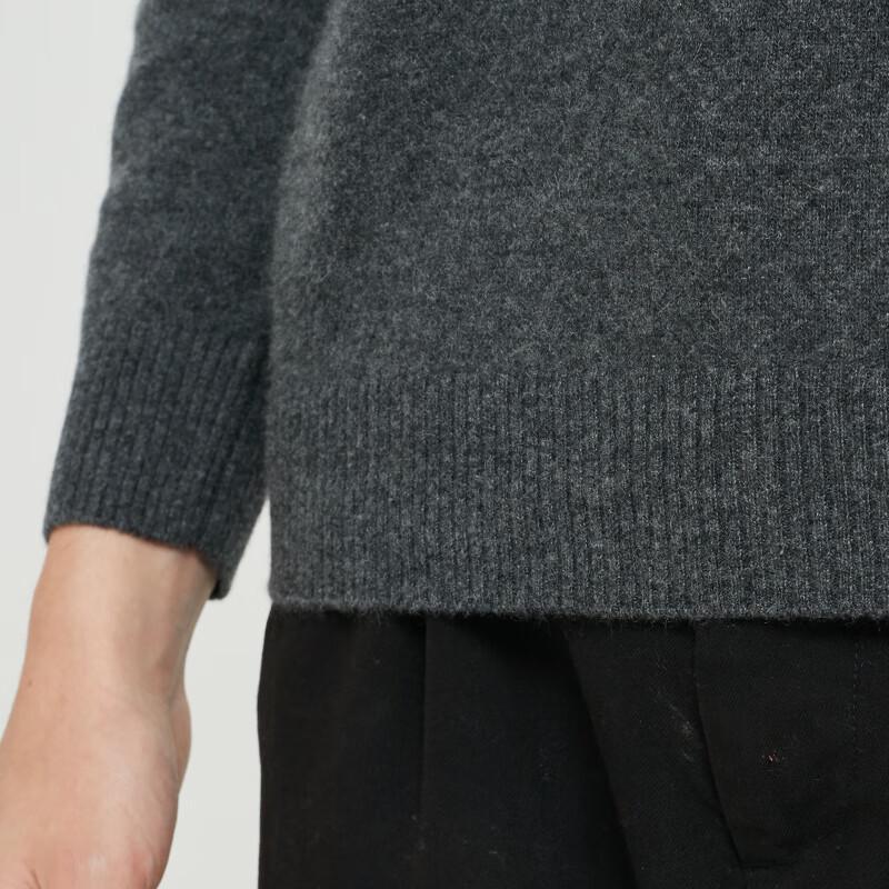 Hengyuanxiang Men's Mock Neck Cashmere Pullover Sweater