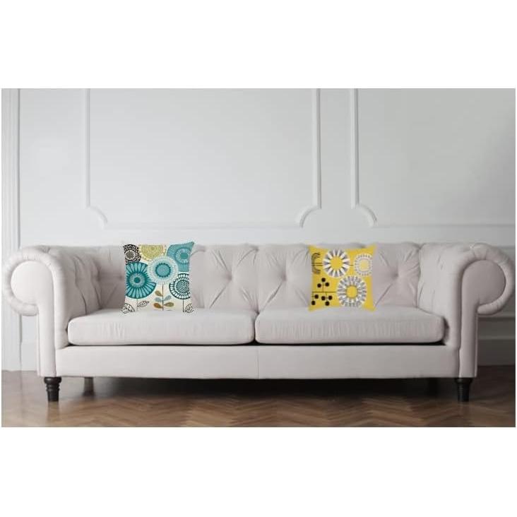 Set of 4 Cushion Covers Cushion Cushion Covers 45 x 45 Scandinavian Linen Made of High Quality Flax Sofa Backrest Decorative Pillow Cover Cushion