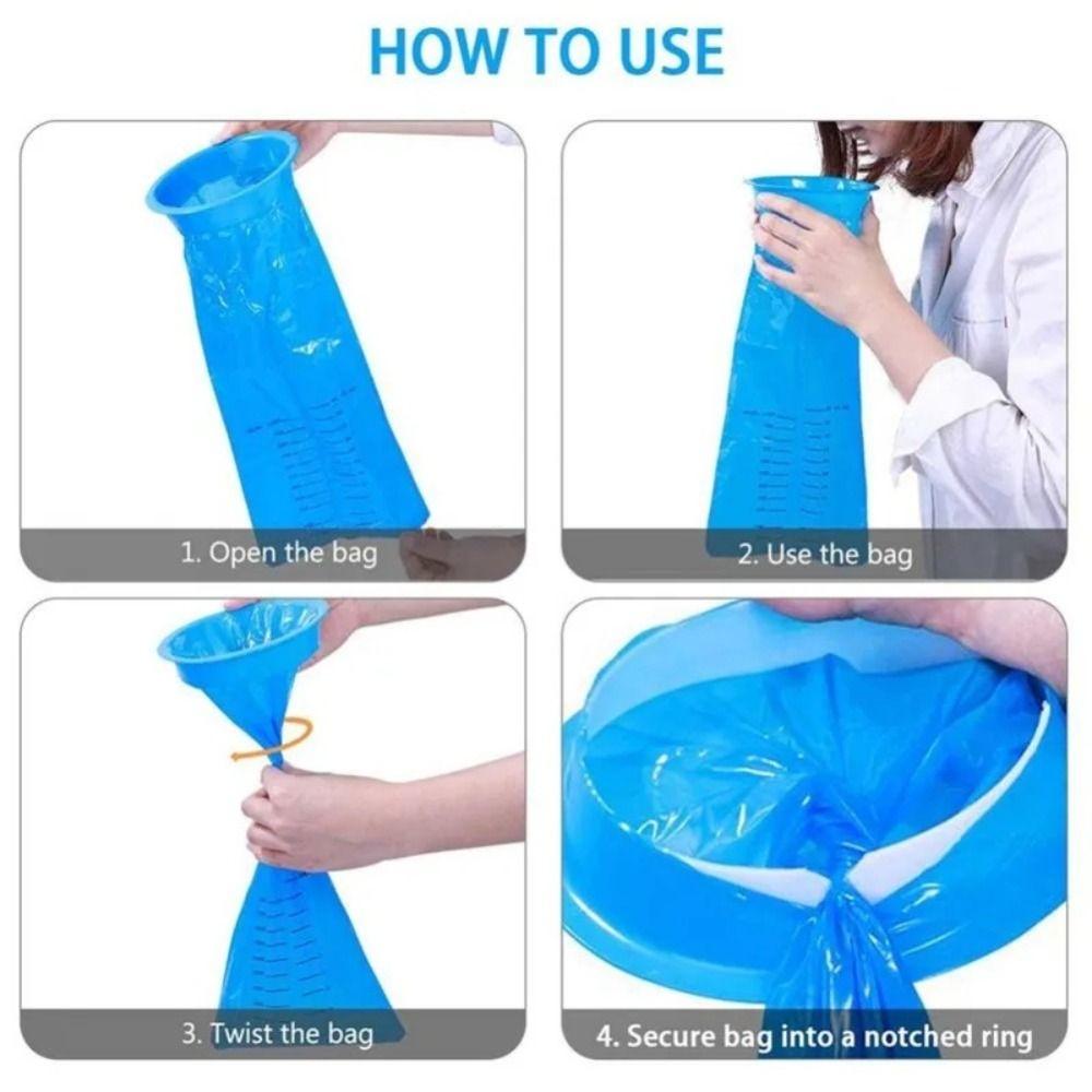 10Pcs Portable Nausea Vomit Bag Leak Resistant Vomit Cleaning Bag  Motion Sickness