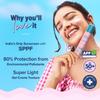 Aqualogica Radiance+ Crema Solare Idratante con Anguria & Niacinamide con SPF 50 & PA++++ - 50g | Ampio Spettro SPF 50+ PA++++ | UVA/B & Luce Blu