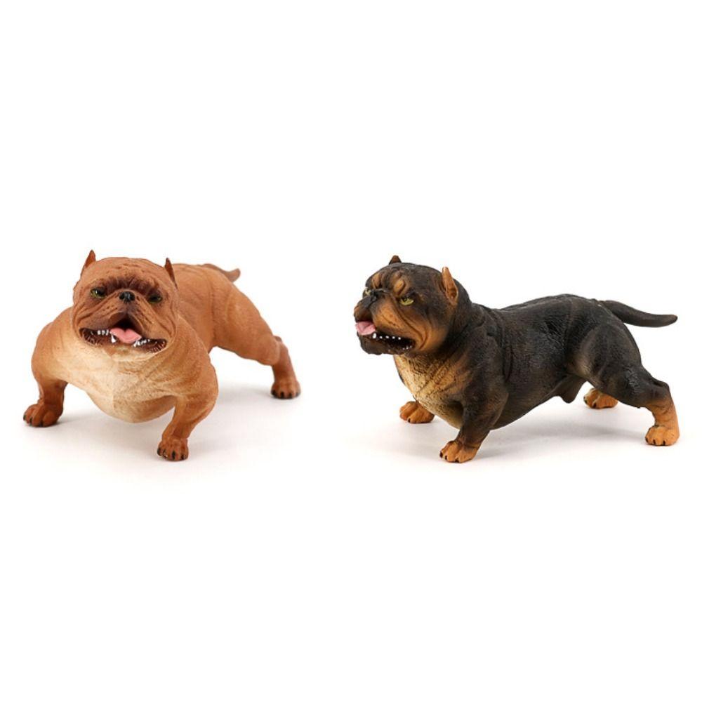 Animal Model Simulation Bulldog Educational Pitbull Figurine Children Toys Bulldog Model  Kids Toy