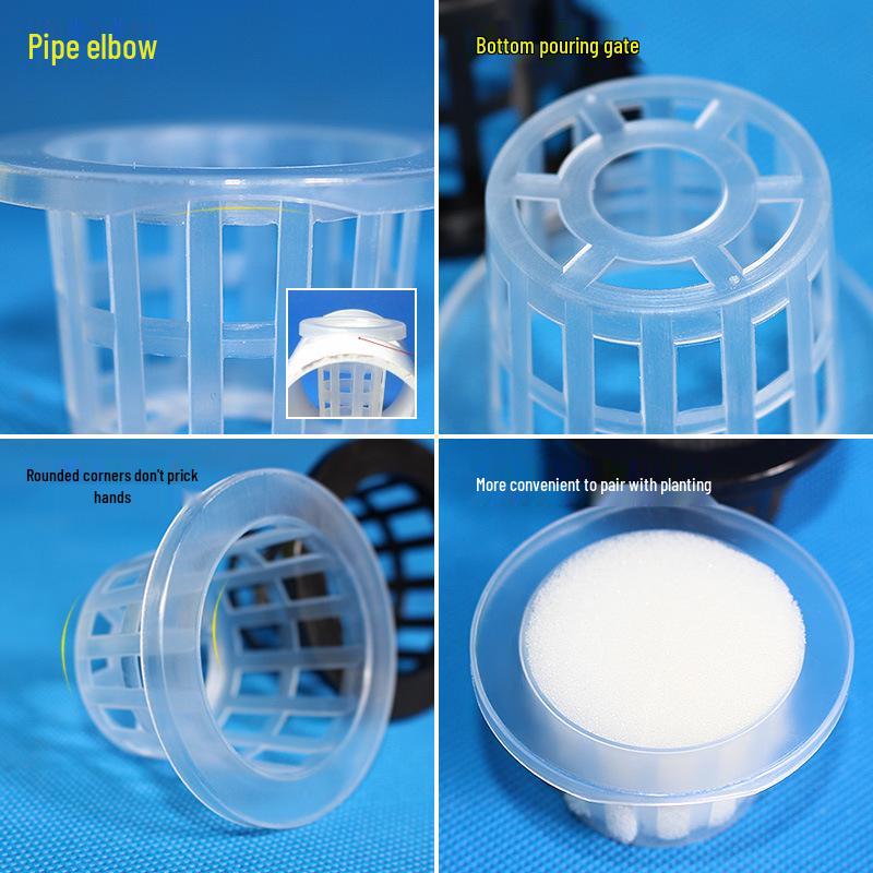 Blue Hydroponic Vegetable Planting Basket with Root Holder - No. 45 35 Soilless Cultivation Cup