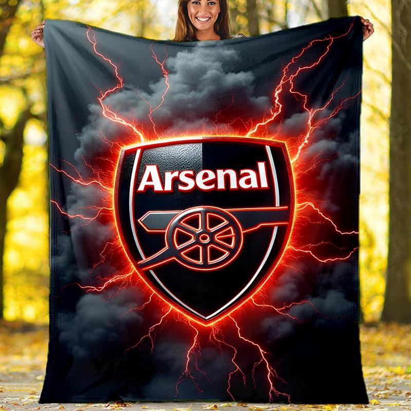 1pc A-Arsenal2 Theme Blanket - Digital Print, Polyester, Cozy for All Seasons, Perfect for Outdoor, and Travel