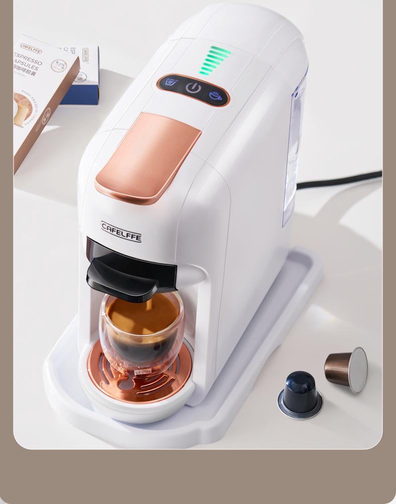 5-i-1 Helautomatisk Kapselkaffemaskin med 7 Varm-/Kaldnivåer for Espresso og Amerikansk Kaffe