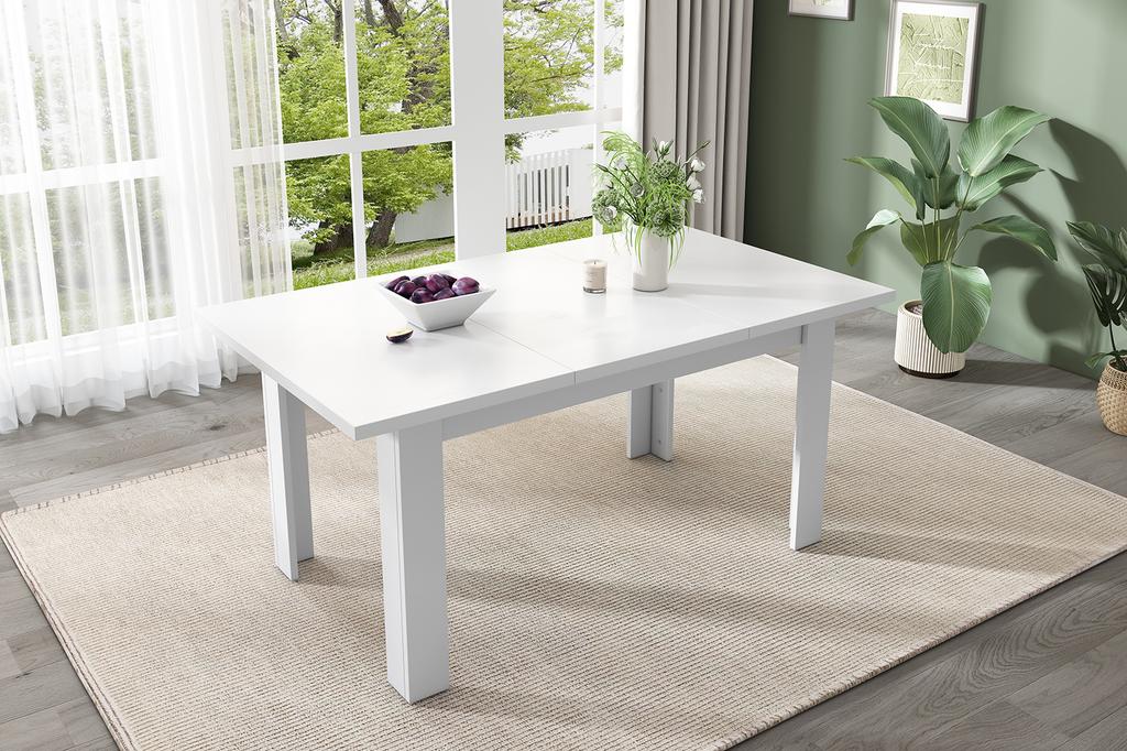 Dining Table 120*70cm, with Storage, Rectangular, Coffee Leisure Table, Modern Simple, Open Storage, Space-Saving, Multifunctional, White