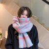 Couple's Cute Korean Style Plaid Soft Winter Scarf Women's Autumn & Winter Warm Versatile Student Shawl Neck Warmer
