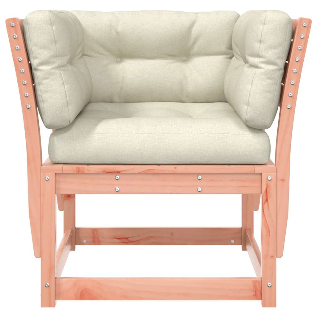 Garden Sofa with Armrests and Cushions Solid Douglas Fir Wood