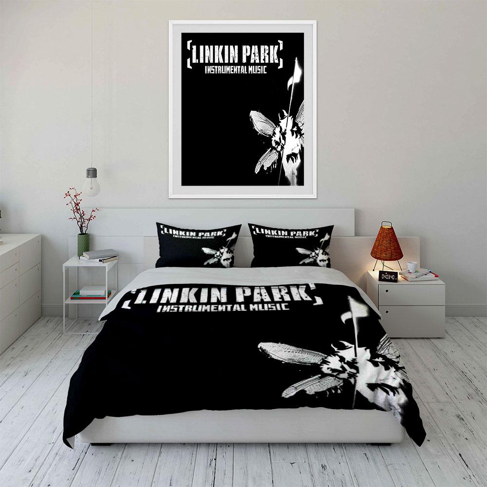 White dragonfly, Linkin Park. Bedding sets Duvet cover sets Duvet covers Pillowcases(1 * Duvet Cover 2 * Pillowcases without duvet insert)