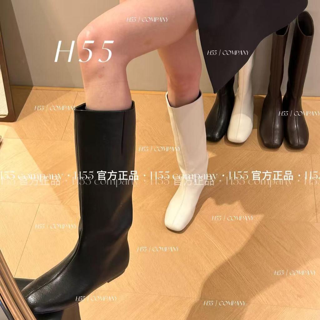 Autumn and winter women's boots versatile round head flat bottom soft thin boots medium tube knight boots women