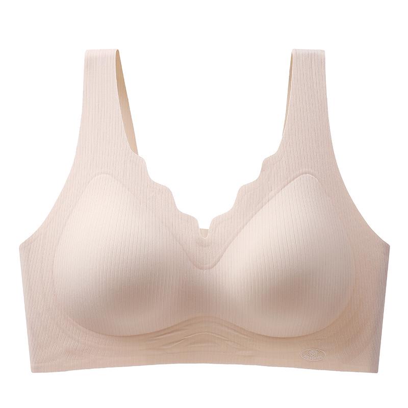 Women s Vest-Style Sports Bra with Jelly Strip: Soft Support, Lifting, and Gathering Adjunct Breasts L