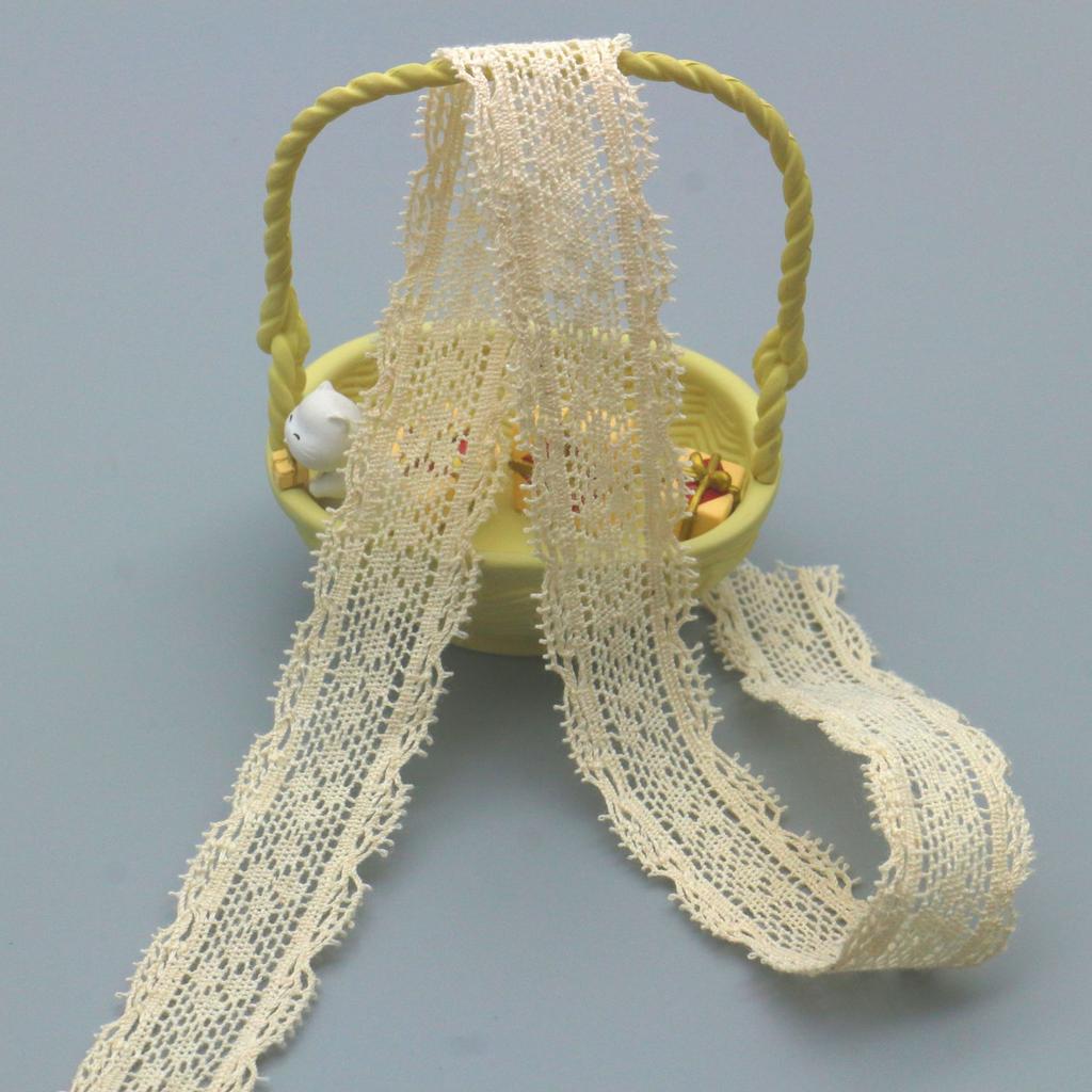 Cotton Thread Lace Tablecloth Handmade Hanfu Decorative Accessories Lace Exquisite Hollow Lace Accessories Lace