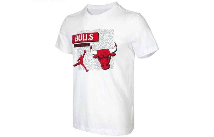 Jordan T-shirts Heren Wit Ronde Hals Normale Rechte Pasvorm XL