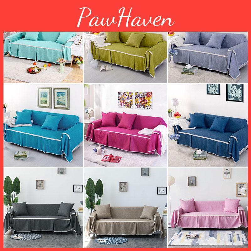 Solid Color Sofa Cover Slip-resistant And Easy To Clean Living Room Home Decor