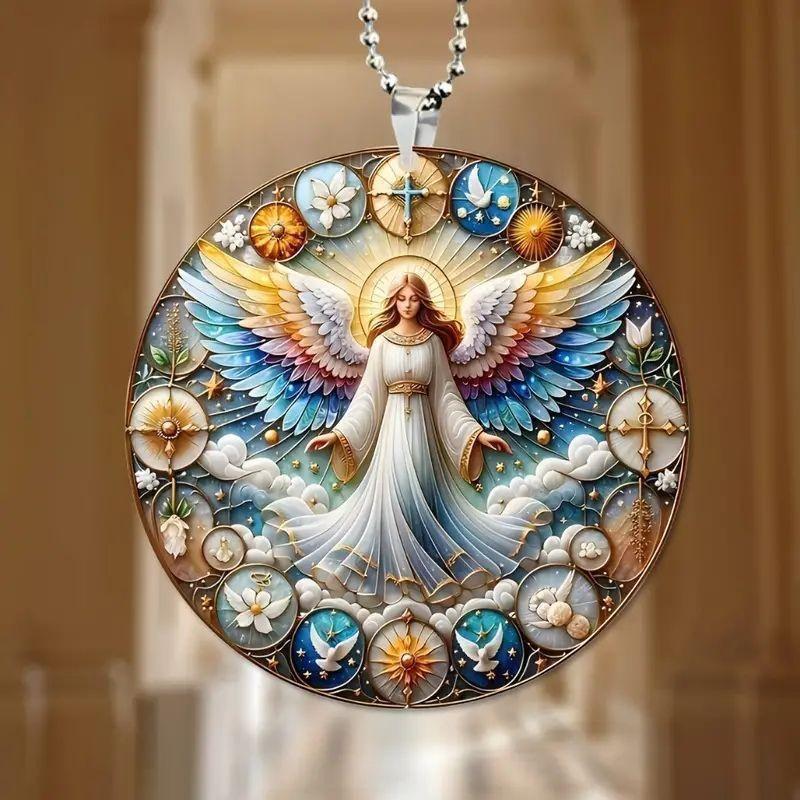 Acrylic 2d Eyecatching Flat Car Hang Pendant Keychain Ideal For Home And Decoration Car