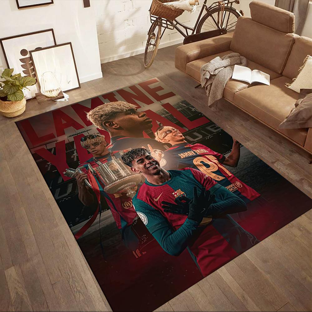 Lamine Yamal Square rugs are a great choice for living rooms, bedrooms, home décor, and as gifts.