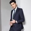 Teluoman Unisex Business Stripe Wool Suit Set
