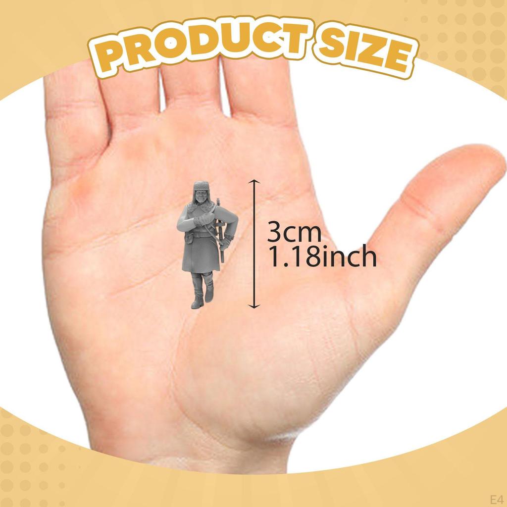 7 Pieces Figure Models Miniature Figurines Collectible Resin Dioramas for Fairy Garden Sand Table