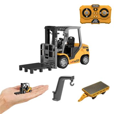 164 Schaal Ultra-Mini Radio-Bestuurde Heftruck, Handformaat, Precisie Bediening, Type-C Oplaadbaar, Bureaublad Bouwvoertuig Model, Stress