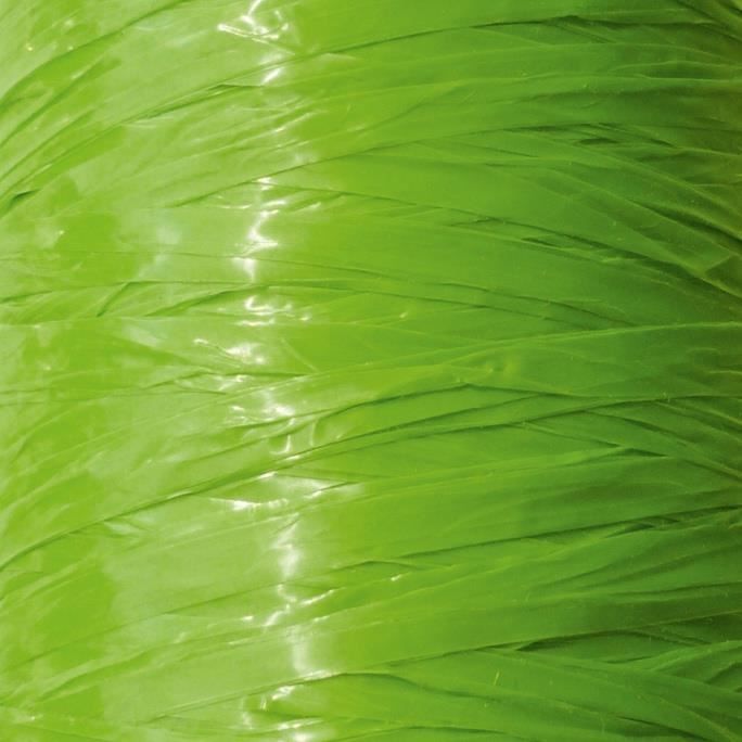 Raphia synthétique Vert vif 125 g - Graine créative
