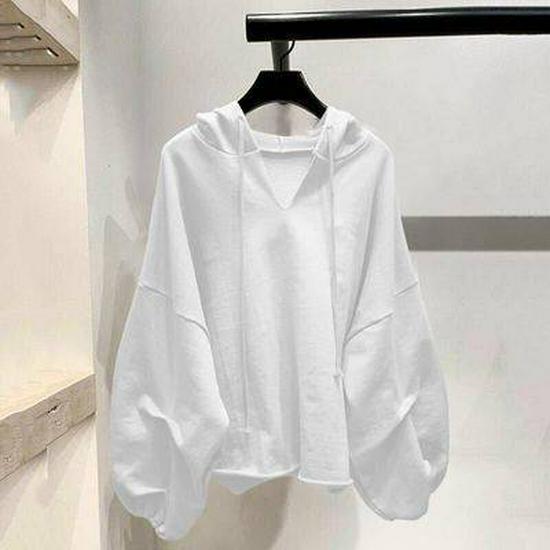 2024 Korean Style Women's Hooded Long-Sleeve Sweatshirt - Versatile, Loose Fit for Spring and Autumn