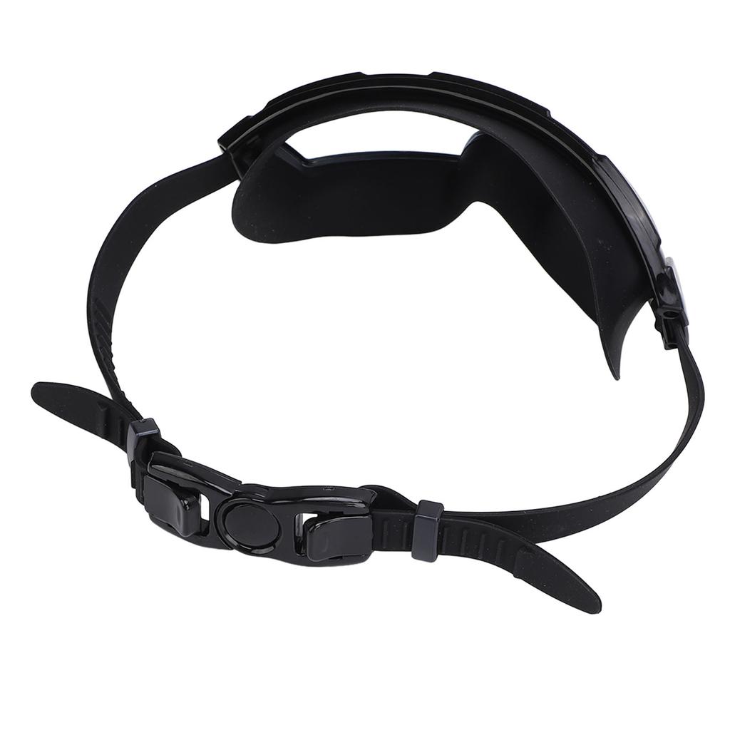 Swim Goggles with Earplugs PC Silicone Clear Lens Wide View Anti Fog Swimming Goggles for Adults Men Women Black