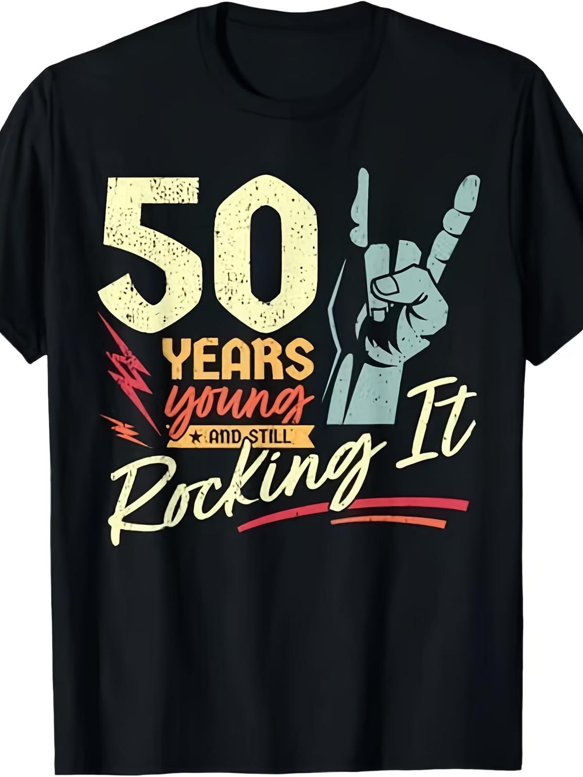 NEW POPULAR! 50th Birthday Funny n Roll Birthday 50 Years Tee T Shirt S 3XLYout L