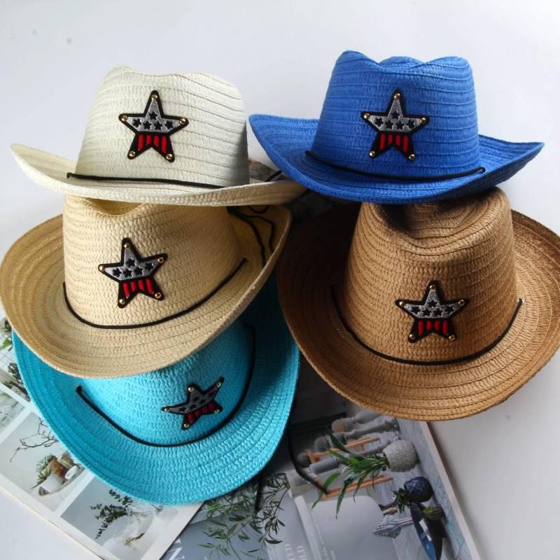 2024 New Boys' Straw Sun Hat: Summer Fisherman Style
