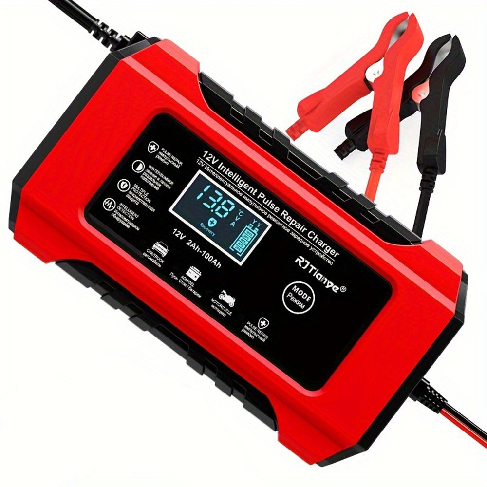 Car Battery Charger 12V 6A Fully Automatic Smart Charger LCD Display Smart Fast Charger for Car Motorcycle