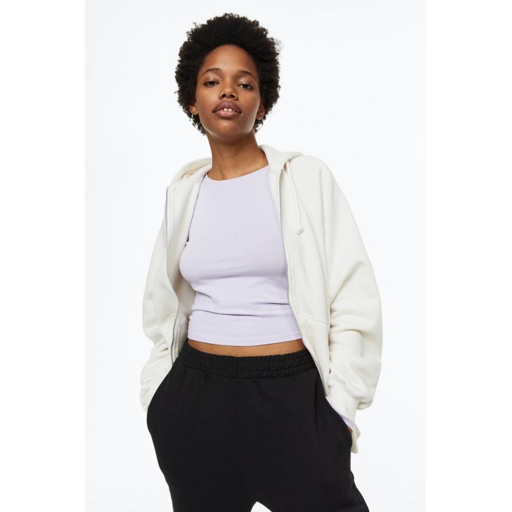 H&M oversized zipup hoodie white günstig kaufen — Preis, kostenloser Versand, echte Bewertungen